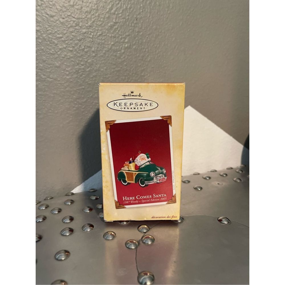 2005 hallmark here comes santa - custom woody special edition ornament